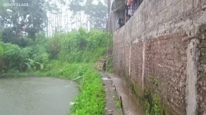 Прогулка под дождем в Индонезийской деревне. Walking in the rain.