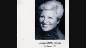 Pilar Lorengar. Live Deustsche Oper. 22.1.1991. Mein Lied ertönt. Antonín Dvorák.