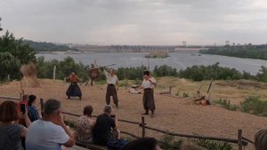 🇺🇦 Выступление Запорожских козаков на острове Хортица. Украина. Запорожье 2019 🇺🇦