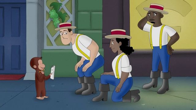 Curious George - 291 - George Gets the Hiccups (Learn English Language with subtitles) смотреть онлайн