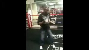 Ashira Oure work out with Roger mayweather