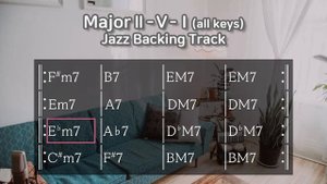 Major ⅱ- Ⅴ-Ⅰ all keys Jazz Backing Track (2-5-1)