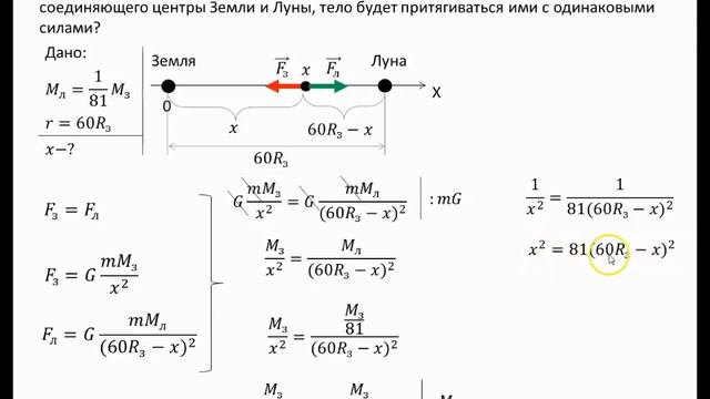 Решение задач на силу тяжести #физика #школа #самара #9класс