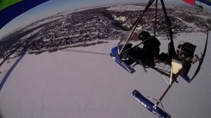 Полеты на дельталете зимой