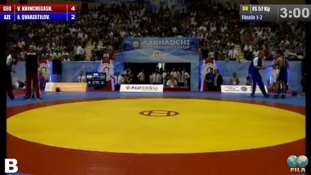 Finale 1-2 Freestyle 57 Kg (GEO) Vladimer KHINCHEGASHVILI vs (AZE) Axmednabi QVARZATILOV смотреть онлайн