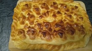 Пирог капустный из песочно - дрожжевого теста
