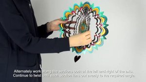 3D Wind Spinner Mandala Flame Assembly Instruction