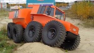 Артикуляция колес на вездеходе Тром 8