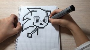 Малюнки по клітинках Сонік How to Draw Sonic | Sonic the Hedgehog #drawing #pixelart #pixel @Glibsh