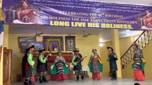 SAMBHOTA school Puruwala offered TIBETAN dance DURING BIRTHDAY OF H.H 42nd SAKYA TRIZIN RINPOCHEN