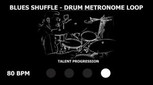 Blues Shuffle | Drum Metronome Loop | 80 BPM