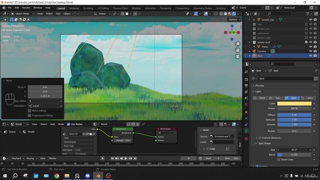 19. Scene Setup 2. GHIBLI STYLE 3D MODELING with Blender