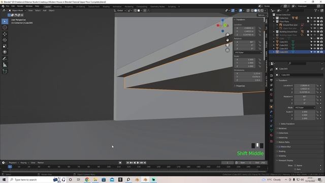 05 - Modeling Bed Frame and Mattress. CREATING A MODERN HOUSE in Blender