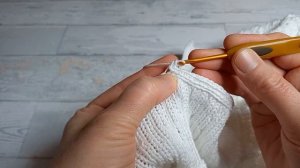 Закрытие края изделия крючком