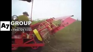 Комбайн прицепной для технической конопли #комбайн #травы #конопля