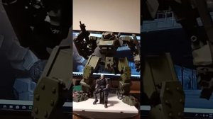 3D printed mech on spinning display