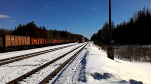 Газотурбовоз ГТ1h - 001 перегон Сосьва Новая - Новая Заря