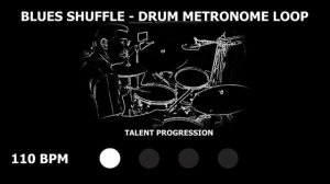 Blues Shuffle | Drum Metronome Loop | 110 BPM