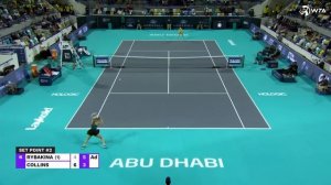 Elena Rybakina vs. Danielle Collins | 2024 Abu Dhabi Round of 16 | WTA Match Highlights