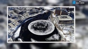 Alien-looking ice disk spinning in river stuns Maine town - Daily News