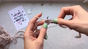 Изнаночные петли. Бабушкин способ и классический. За переднюю стенку.
