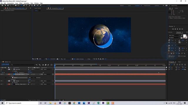 How to Create Spinning 3d Globe in After Effects | Make 3d Earth Animation | After effects tutorial