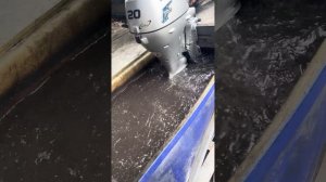 РАБОТА ЛОДОЧНОГО МОТОРА HONDA 20  короткий, ручной+электростартер  1