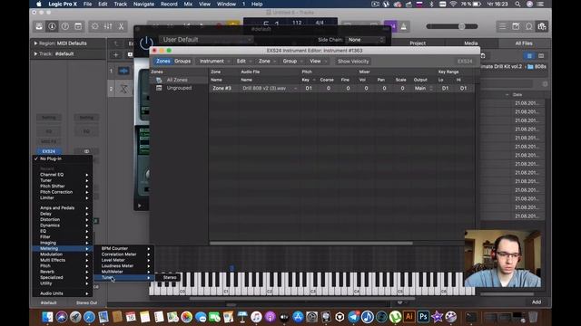 Logic Pro X | Как тюнить 808 бас и попасть в тон семпла?