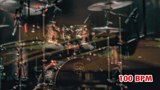Drumless Backing Track Hard Rock Easy (Beginners welcome) | 100 bpm with click