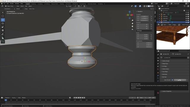 005. Finishing the Coffee Table in BLENDER Victorian Room