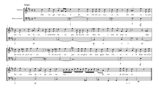 Alessandro Scarlatti - Del lagrimoso lido, recitativo (score) смотреть онлайн