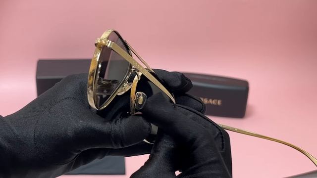 Versace Sunglasses Model- MOD.2217Color-1252/6G Pale Gold/Light Grey-Silver 80 Mirror Lenses смотреть онлайн