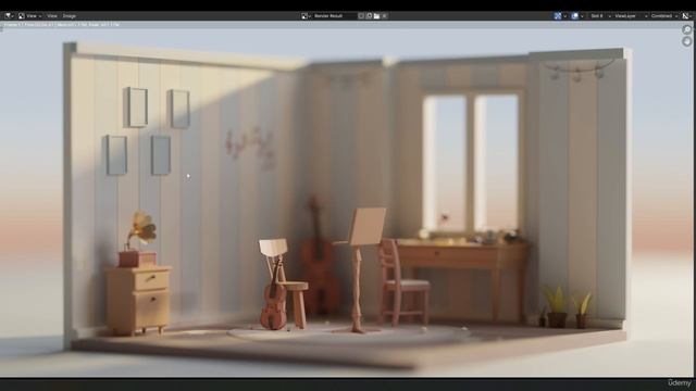 37. Setting up the Render. ISOMETRIC SCENE в Blender видео уроки