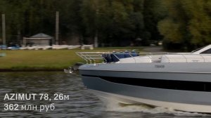 Size Comparison: Yacht Sanseeker 50 vs Azimut 78 on Water.