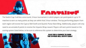 How to Unlock the Cyprus Nell Outfit for FREE (Switch Cup 3 Exclusive Tournament) - FN News