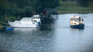 Швартовка моторной лодки кормой