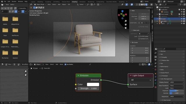 15 - Rendering Final Image - Create furniture in blender видео уроки