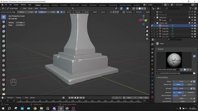 26. Sculpting Damages. GHIBLI STYLE 3D MODELING with Blender
