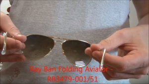 Ray Ban Folding Aviator Sunglasses Review - RB3479 001-51