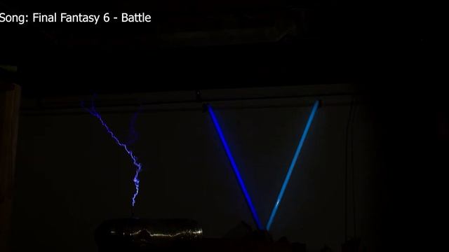 More chiptunes played on my Tesla Coil (Bad Apple, Final Fantasy and Cracktro stuff) смотреть онлайн