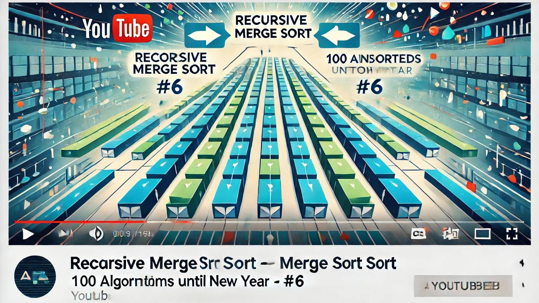 РЕКУРСИВНАЯ СОРТИРОВКА СЛИЯНИЕМ | МАРАФОН 100 АЛГОРИТМОВ ДО НОВОГО ГОДА | №6 смотреть онлайн