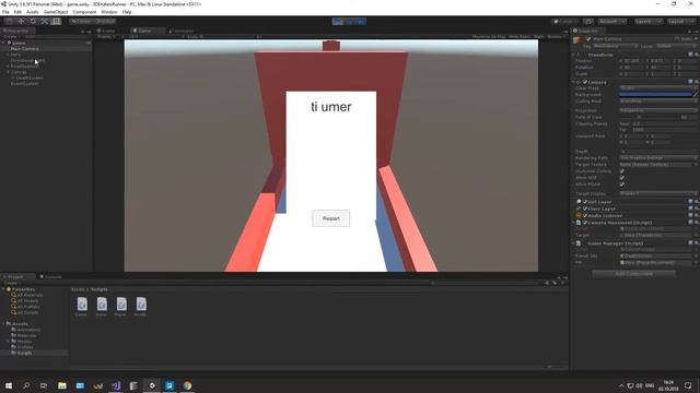 3D Раннер на Unity #3 - Рестарт
