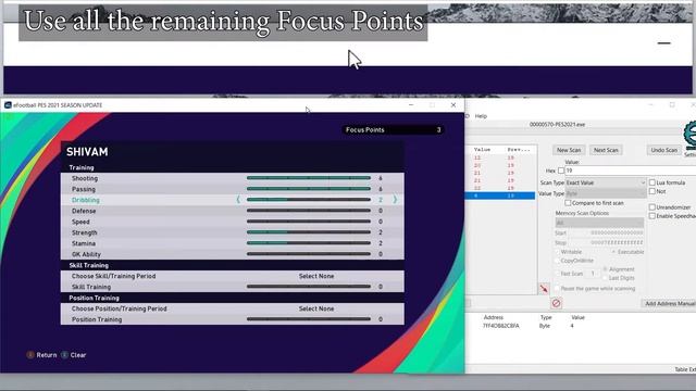 PES21 BAL Focus Points Hack смотреть онлайн