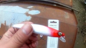 тест проба пера STRIKE PRO JL-120SP Arc Minnow 90 Suspend(9,0гр.,0,5-1,0м