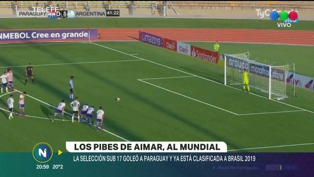 Sub 17 Argentina le gana a Paraguay y con un pie en el Mundial смотреть онлайн