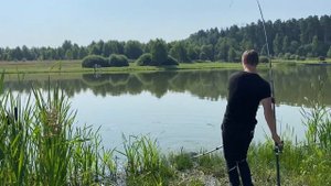 Ловля сома на червя. Общий водоём