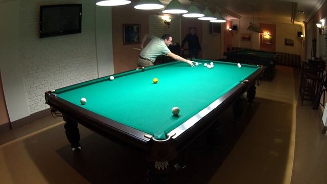 Свободная пирамида - партия между Александром и Алексеем в русском бильярде смотреть онлайн