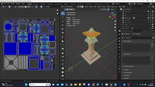 11. UPDATE - New UV pack system. GHIBLI STYLE 3D MODELING with Blender