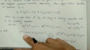 Eigen Values of  J+  and  J-  operators (480p) | Quantum Mechanics | NNN