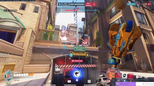 24K HEAL! VIOLET RANK #1 BRIGITTE OVERWATCH 2 SEASON 4 GAMEPLAY